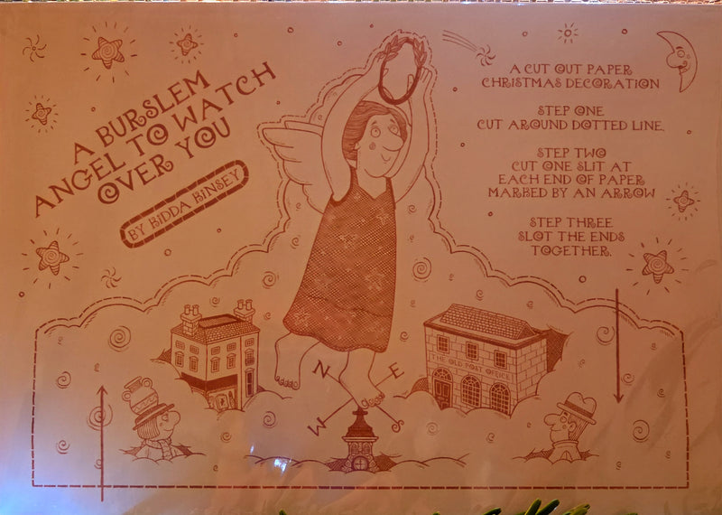 A Burslem Angel to Watch Over You Christmas Decorations 2025 by Kidda Kinsey Cards from Barewall Art Gallery
