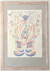 Signed Zandra Rhodes Limited Edition Print My Memories From India 1982 Print from Barewall Art Gallery