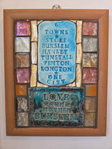Stoke-on-Trent Six Towns One City Love our Mother Burslem Ceramic Mosaic by Philip Hardaker Ceramics from Barewall Art Gallery