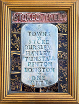 Stoke-on-Trent Six Towns One City Ceramic Word Art by Philip Hardaker Ceramics from Barewall Art Gallery