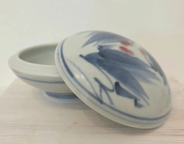 Round Box and Cover 1980s by Derek Emms Ceramics from Barewall Art Gallery