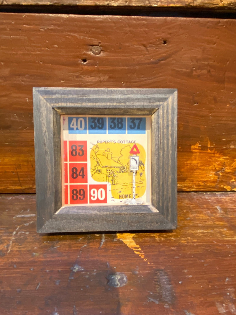 Rupert the Bear handmade box art 'Bend in the Road' sign. By Lost and Found Projects. by Barewall