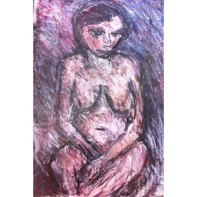 Seated Nude 1986 by Arthur Berry Original Art from Barewall Art Gallery