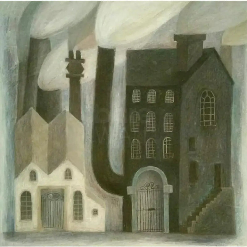 SL40 Two Factories by Stephen Liddle Original Art from Barewall Art Gallery