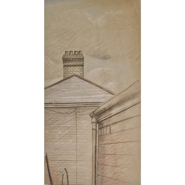 SL6 View from Window II drawing by Stanley Lewis Original Art from Barewall Art Gallery