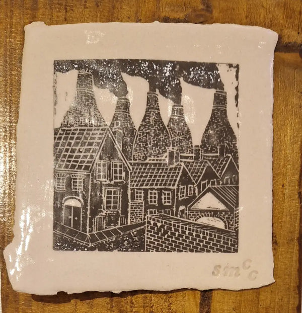 SMP Bottle Kiln print on Clay 2024 by Shauna McCann Ceramics from Barewall Art Gallery