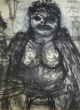 SOP010 Shanghai Lil (1960) Original Mixed Media Painting by Arthur Berry Original Art from Barewall Art Gallery
