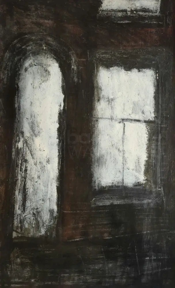 SOP011 The Last House c1980s Mixed Media Painting by Arthur Berry Original Art from Barewall Art Gallery