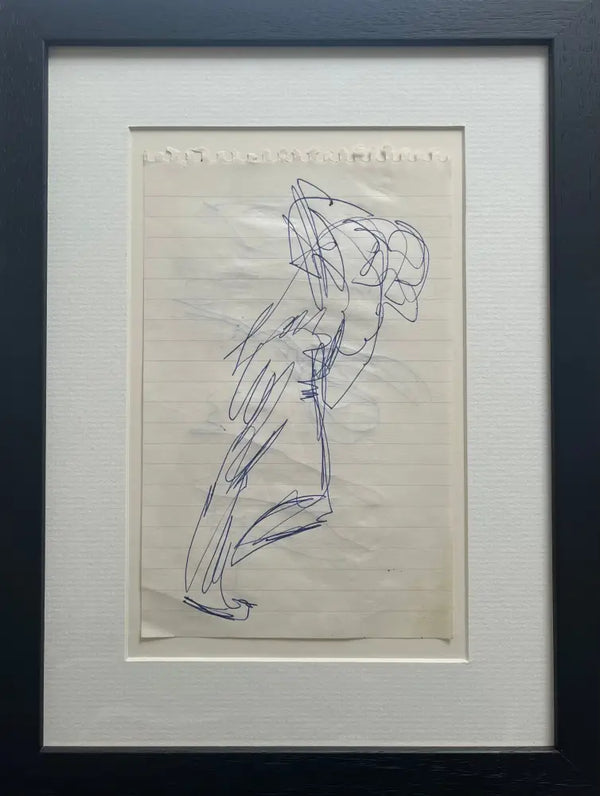 SOPD014 Figure Study No. 26 Original Drawing c1980s by Arthur Berry Original Art from Barewall Art Gallery