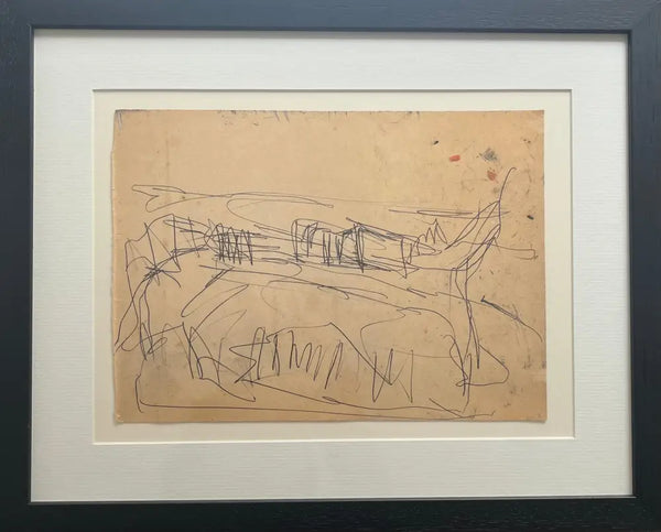 SOPD015 Hillside Study No. 39 Original Drawing c1980s by Arthur Berry Original Art from Barewall Art Gallery