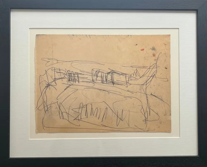 SOPD015 Hillside Study No. 39 Original Drawing c1980s by Arthur Berry Original Art from Barewall Art Gallery