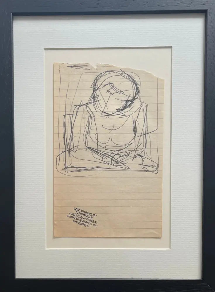 SOPD020 Figure Drawing of Girl No. 27 Original Drawing c1980s by Arthur Berry Original Art from Barewall Art Gallery