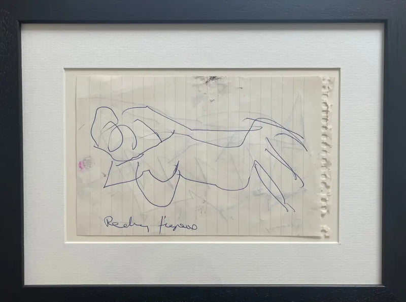 SOPD024 Reclining Figure No. 12 Original Drawing c1980s by Arthur Berry Original Art from Barewall Art Gallery