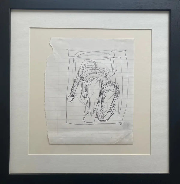 SOPD028 Reclining Female Study No. 24 Original Figure Sketch Drawing c1980s by Arthur Berry Original Art from Barewall Art Gallery