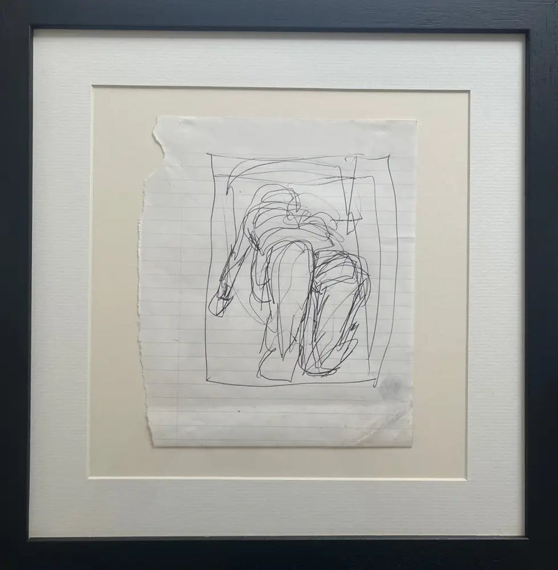 SOPD028 Reclining Female Study No. 24 Original Figure Sketch Drawing c1980s by Arthur Berry Original Art from Barewall Art Gallery