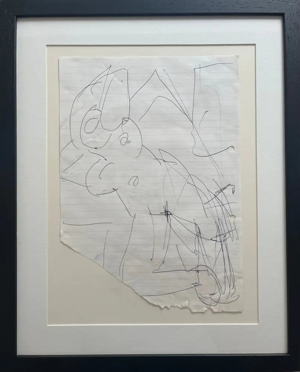 SOPD031 Figure Bathing No. 64 Original Figure Sketch Drawing c1980s by Arthur Berry Original Art from Barewall Art Gallery