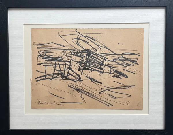 SOPD035 Rock Copse No. 22 Original Landscape Sketch Drawing c1980s by Arthur Berry Original Art from Barewall Art Gallery