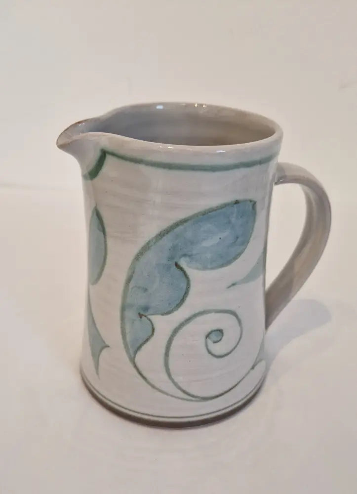 SP2509 Earthenware tin glazed jug by Ursula Waechter Ceramics from Barewall Art Gallery