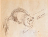 Squirrel on a Branch Drawing c1940s by Vivian Pitchforth RA Original Art from Barewall Art Gallery