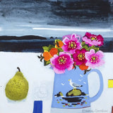 Still Life flowers greetings card collection by Emma Dunbar Wild Roses and Seagull Jug Cards from Barewall Art Gallery