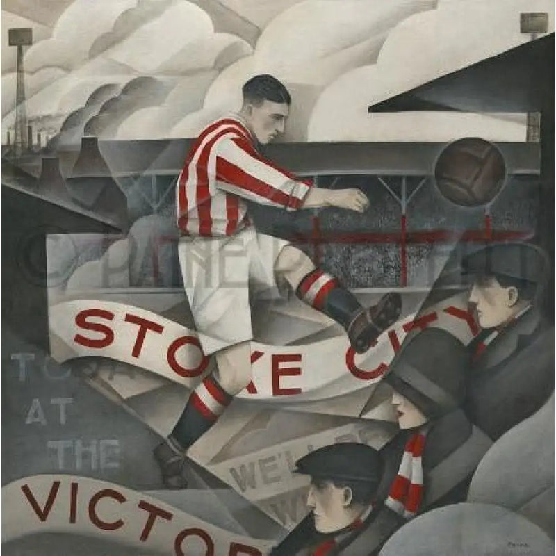 Stoke City Memories of The Victoria Limited Edition Football Print by Paine Proffitt Print from Barewall Art Gallery