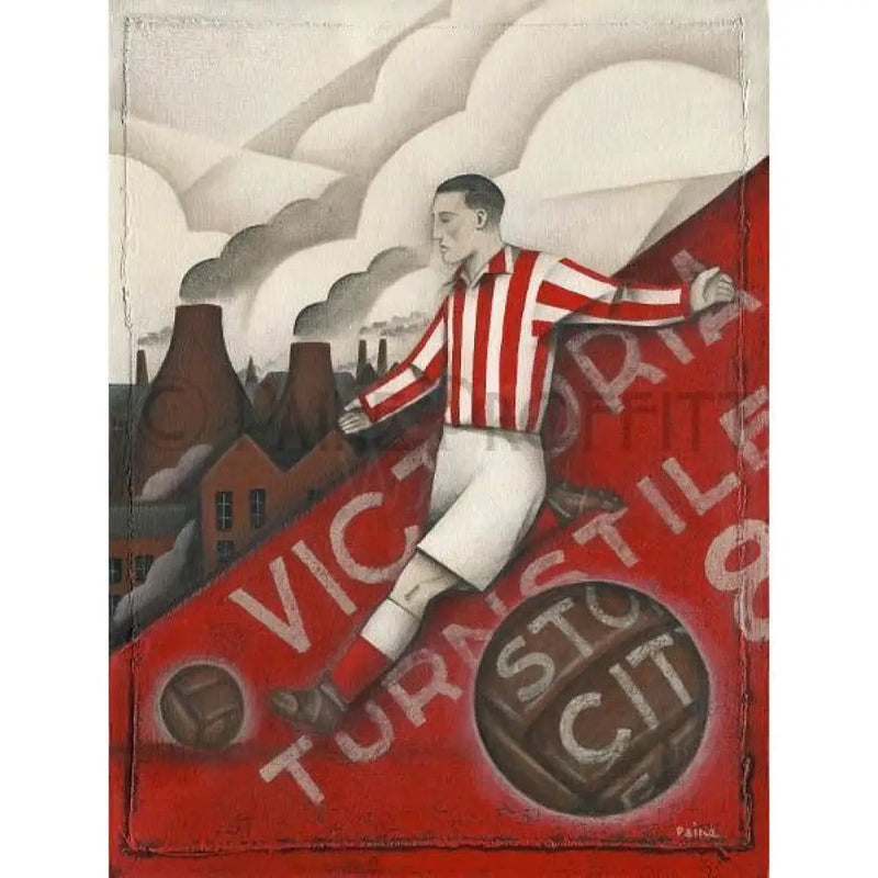 Stoke City Turnstile 8 Limited Edition Football Print by Paine Proffitt Print from Barewall Art Gallery