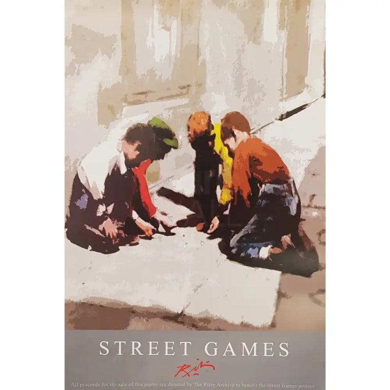 Street Games Poster by Harold Riley for Street Games UK Posters from Barewall Art Gallery