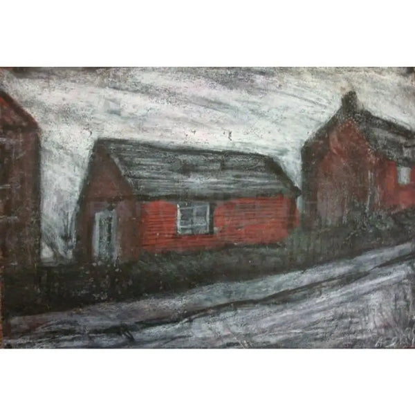 Street Scene 1986 by Arthur Berry Original Art from Barewall Art Gallery