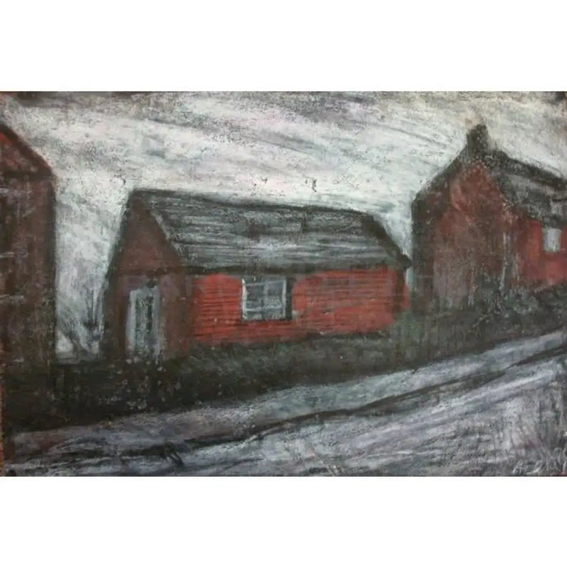 Street Scene 1986 by Arthur Berry Original Art from Barewall Art Gallery