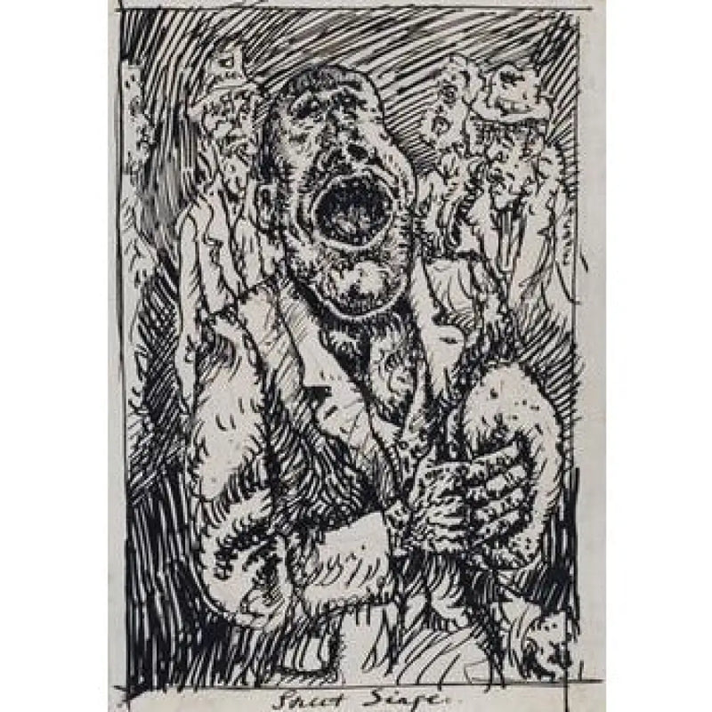 Street Singer 1943 by Norman Cope Original Art from Barewall Art Gallery