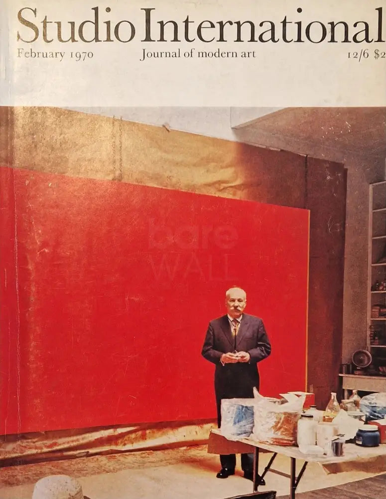 Studio International February 1970 Journal of Modern Art Magazine Book from Barewall Art Gallery