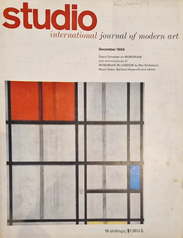 Studio - International Journal of Modern Art December 1966 Magazine - Focus on MONDARIAN Book from Barewall Art Gallery