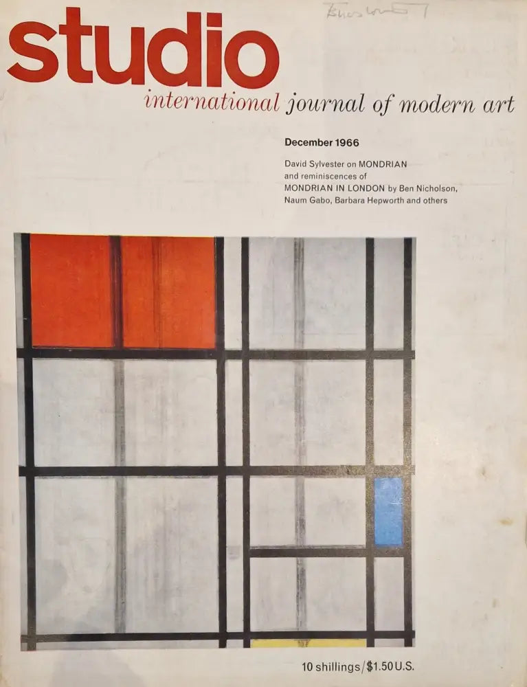 Studio - International Journal of Modern Art December 1966 Magazine - Focus on MONDARIAN Book from Barewall Art Gallery