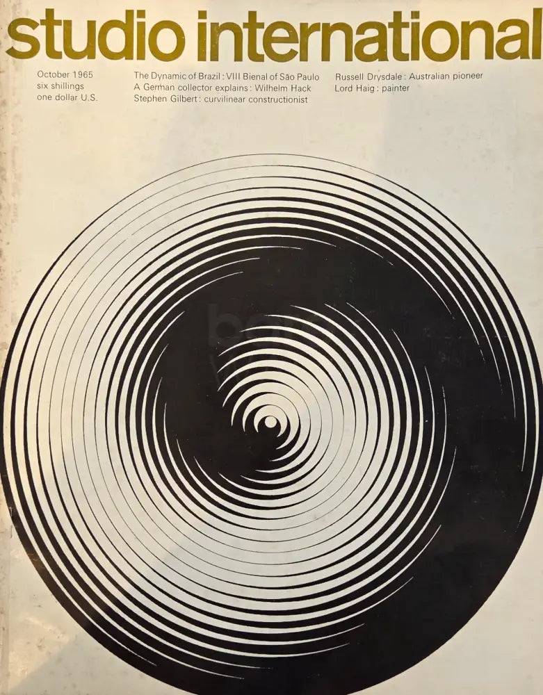 Studio - International Journal of Modern Art October 1965 Magazine Book from Barewall Art Gallery