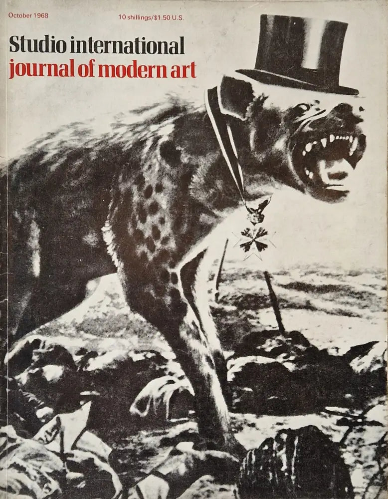 Studio International Journal of Modern Art October 1968 Magazine Book from Barewall Art Gallery