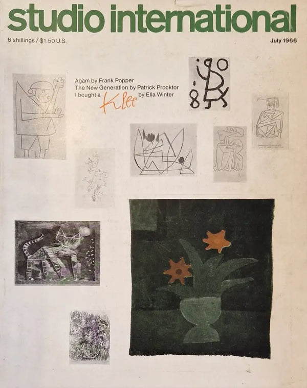 Studio International July 1966 Art Magazine Popper Procktor Klee Book from Barewall Art Gallery