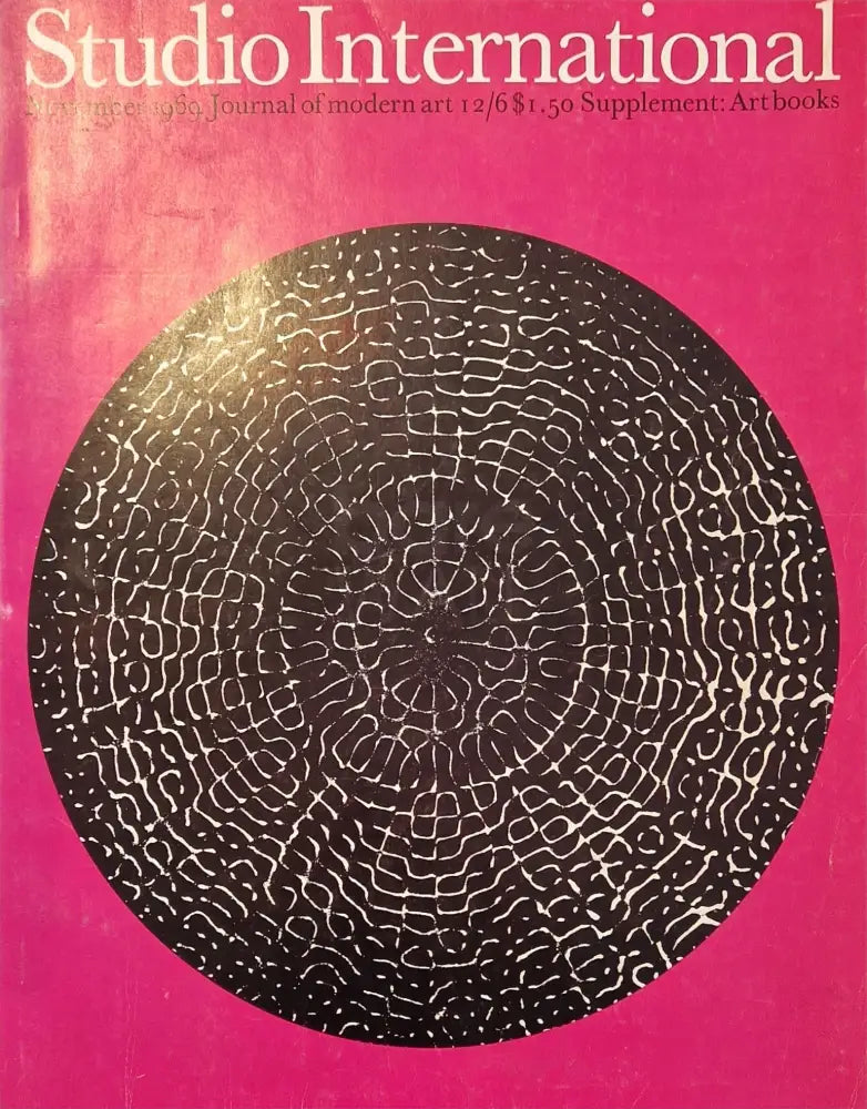 Studio International November 1969 Journal of Modern Art Magazine : Supplement Art books Book from Barewall Art Gallery