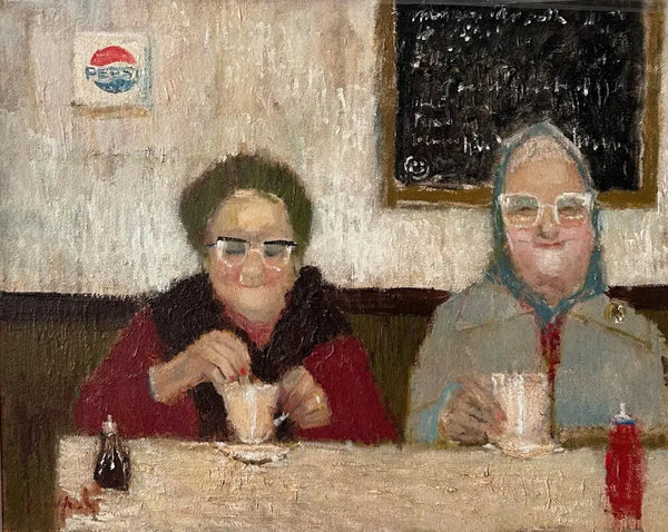 Tea for Two at the Whistlestop 2025 by Lucy Manfredi Original Art from Barewall Art Gallery