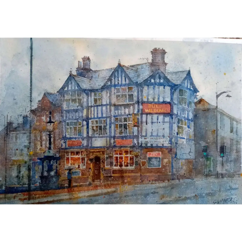 The Duke of William Public House, Burslem 2019 by Geoffrey Wynne RI Original Art from Barewall Art Gallery