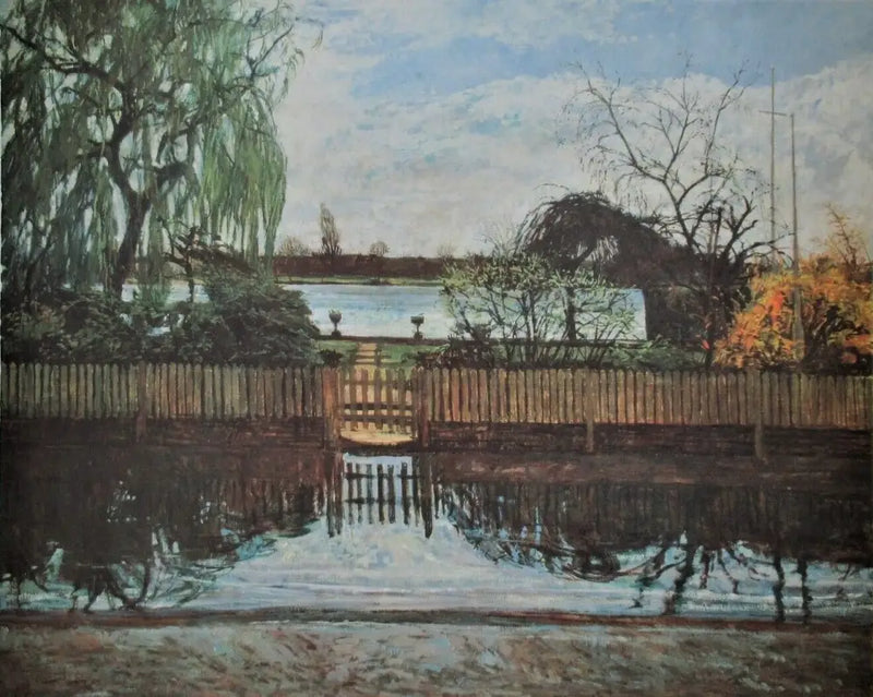 The Flooding Tide, The Thames, London Signed Limited Lithograph 1990 by William Bowyer Lithograph from Barewall Art Gallery