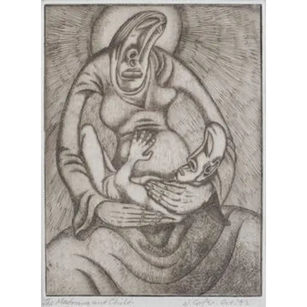 The Madonna and Child 1943 by Norman Cope Original Art from Barewall Art Gallery