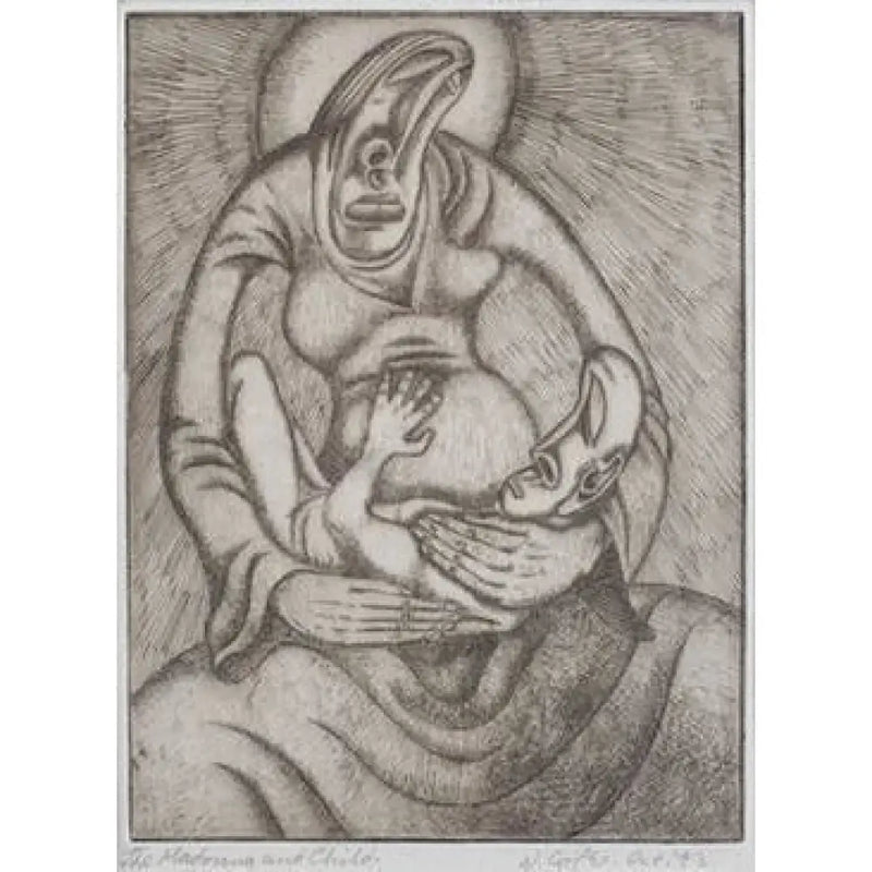 The Madonna and Child 1943 by Norman Cope Original Art from Barewall Art Gallery