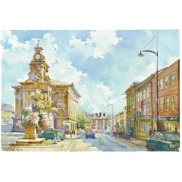 The Potteries and Canals Print Collection by Geoffrey Wynne RI Burslem Town Hall Print from Barewall Art Gallery