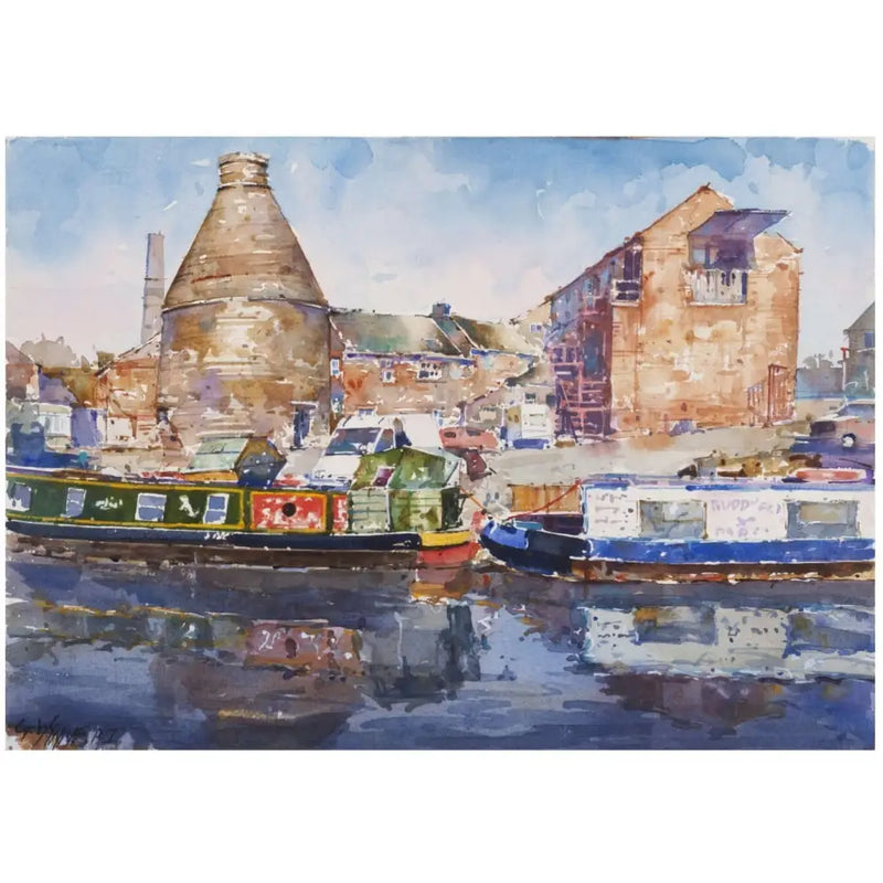 The Potteries and Canals Print Collection by Geoffrey Wynne RI Price and Kensington Canalside II Print from Barewall Art Gallery
