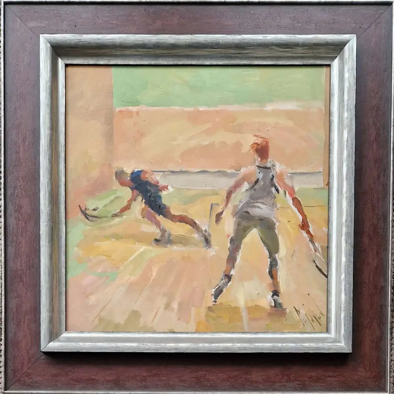 The Rally - Squash by Rob Pointon Original Art from Barewall Art Gallery