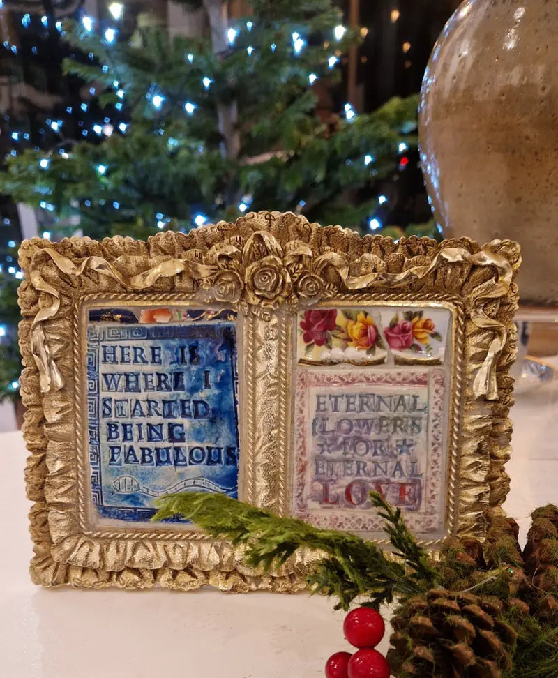 This is Where I Started Being Fabulous, Eternal Flowers for Eternal Love 2024 by Philip Hardaker Ceramics from Barewall Art Gallery