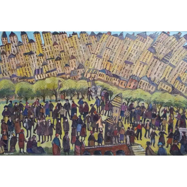 Townscape c1950s by Derek Higginson Original Art from Barewall Art Gallery