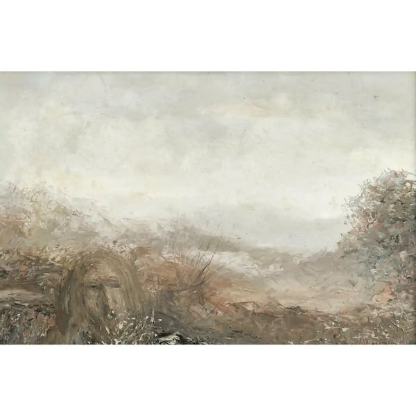 Traditional Head in Landscape 1966 Oil Painting by Jack Simcock Original Art from Barewall Art Gallery