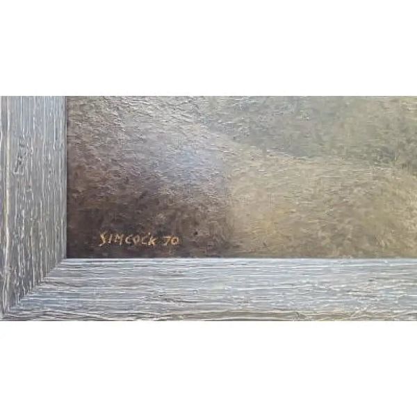 Traditional Mow Cop Shed and Trees 1970 Oil Painting by Jack Simcock Original Art from Barewall Art Gallery