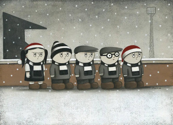 Up The Vale - On the Terraces - December original art by Paine Proffitt Original Art from Barewall Art Gallery